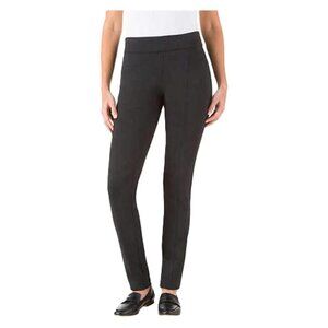 Hilary Radley Ponte Slim Leg Stretch Pants Pull On Dark Gray Women's Size L